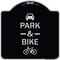 Signmission Park & Ride With Bicycle Graphic Heavy-Gauge Aluminum Architectural Sign, 18" x 18", BS-1818-23499 A-DES-BS-1818-23499 - alternate 1